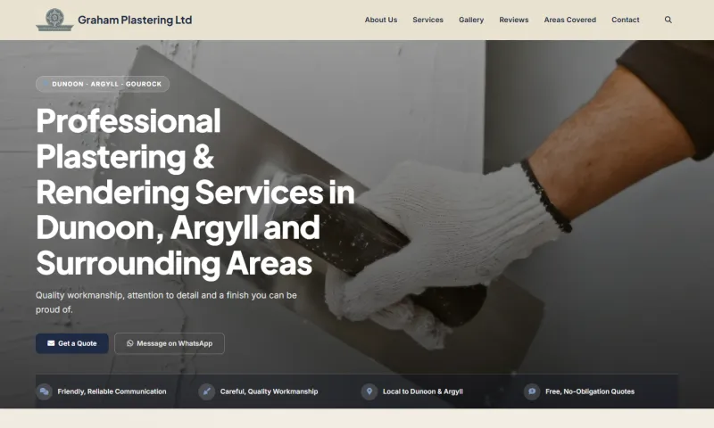 Graham Plastering — website screenshot